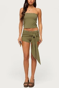 Edikted Monroah Bead Strapless Top