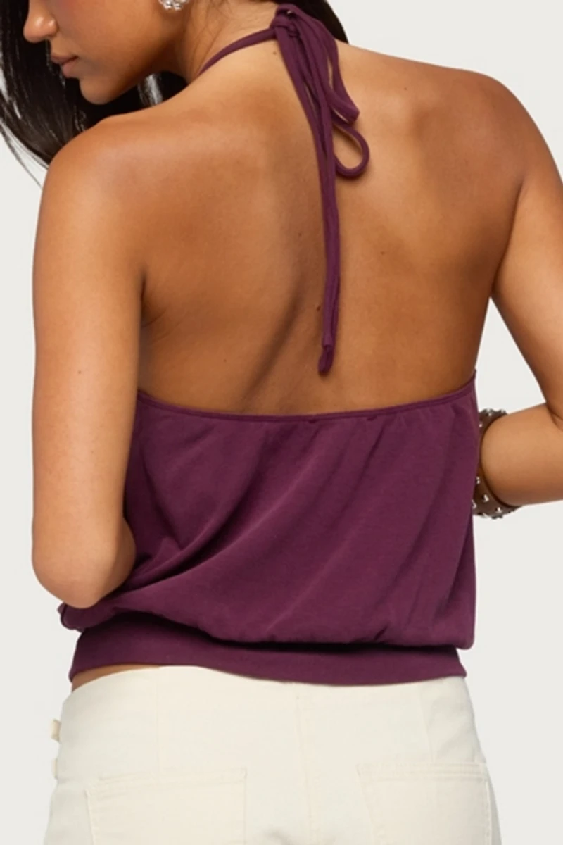 Edikted Bondi Cinched Waist Halter Top