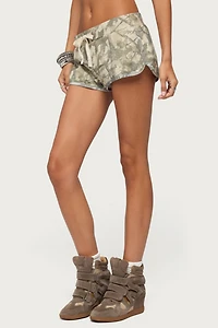 Edikted Harlie Camo French Terry Shorts