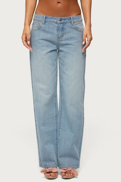 Edikted Cresida Low Rise Straight Leg Jeans