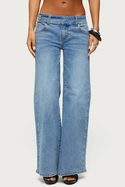 Edikted Dale Low Rise Straight Leg Stretchy Jeans