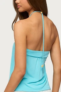 Edikted Thayer Beaded Halter Top