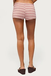 Edikted Noelia Striped Micro Shorts