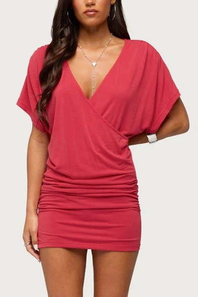 Edikted Yaara Wrap Mini Dress