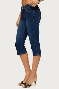 Edikted Fifer Low Rise Capri Jeans