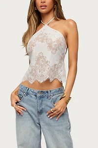 Edikted Yanitza Lace Halter Top