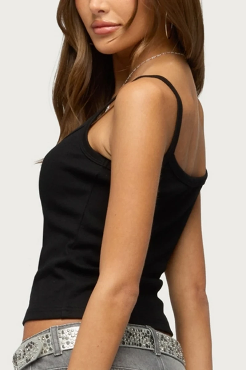 Edikted Martini Babe Ribbed Tank Top