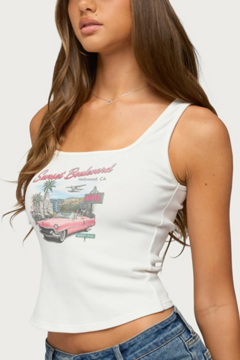 Edikted Sunset Boulevard Tank Top