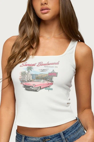 Edikted Sunset Boulevard Tank Top