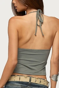 Edikted Ramone Mixed Stud Halter Top