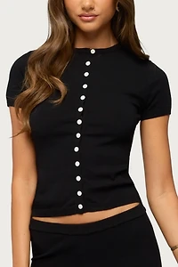 Edikted Vanessa Button Up Knit Top