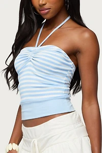 Edikted Citron Striped Halter Top