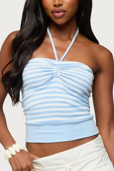 Edikted Citron Striped Halter Top