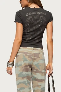 Edikted Vintage Studded T Shirt