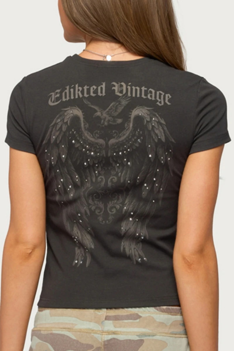 Edikted Vintage Studded T Shirt