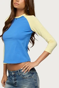 Edikted Emana Contrast Raglan Top