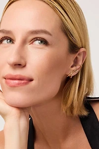Ana Luisa Sloane Pave Gold Stud Earrings
