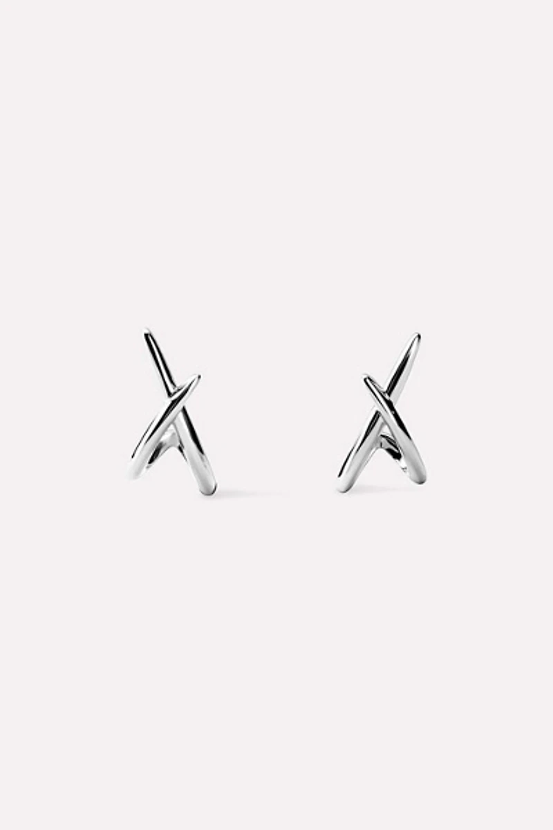 Ana Luisa Sloane Silver Stud Earrings