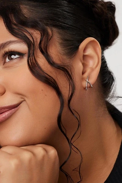 Ana Luisa Sloane Silver Stud Earrings