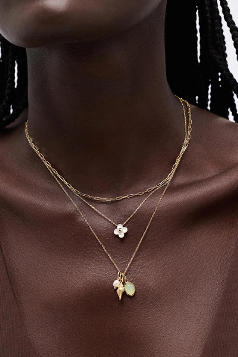 Ana Luisa Liora Pendant Mini Mother of Pearl Flower Necklace