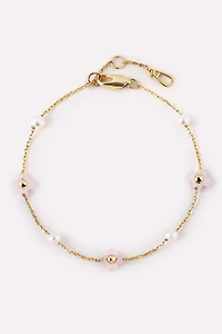 Ana Luisa Hannah Bracelet Rose Quartz Flower Bracelet