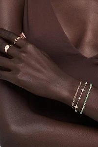 Ana Luisa Hannah Bracelet Rose Quartz Flower Bracelet