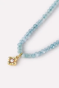 Ana Luisa Liora Blue Jade Bead Necklace