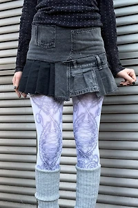 Mindblown Charcoal Patchwork Skirt