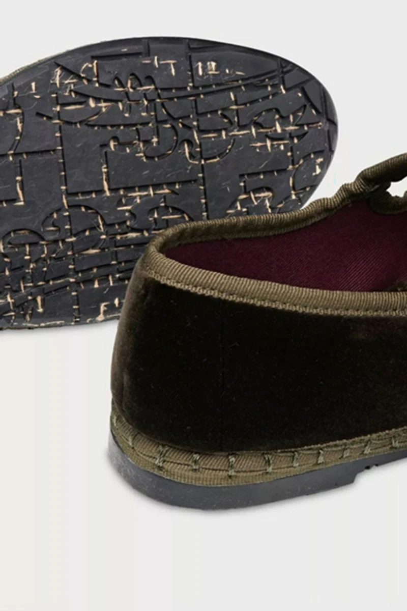 Flabelus Matilda Velvet Mary Jane Flat