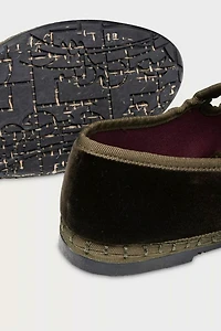 Flabelus Matilda Velvet Mary Jane Flat