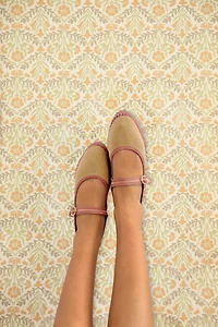 Flabelus Dora Linen Mary Jane Flat