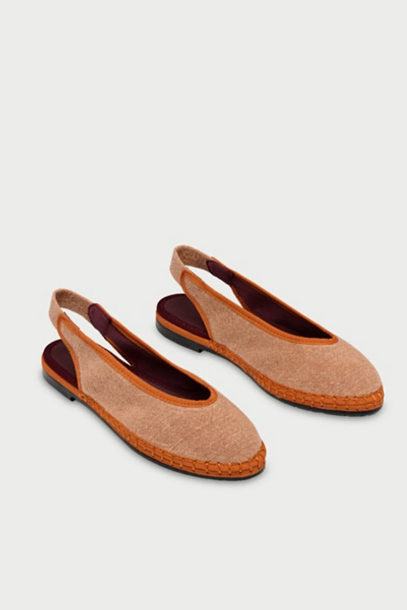 Flabelus Narnia Slingback Linen Slipper