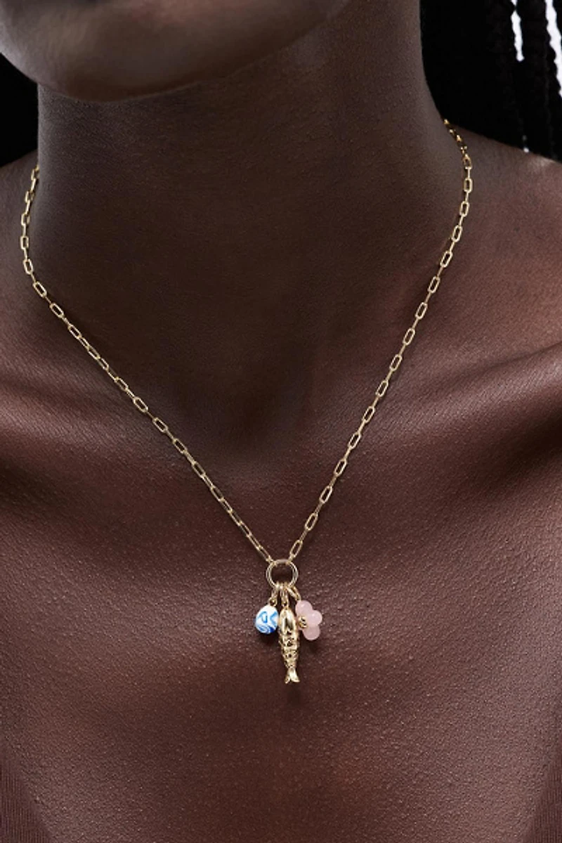 Ana Luisa Flora Charm Necklace Charm Necklace