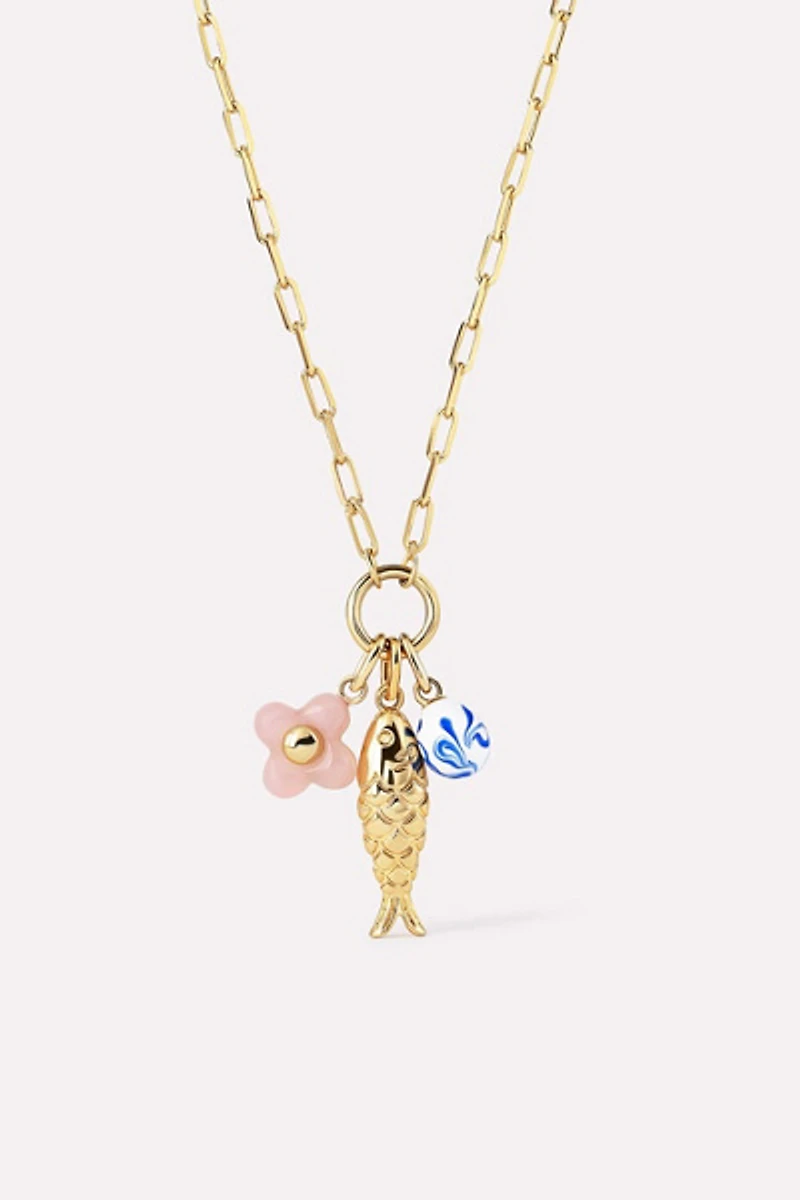 Ana Luisa Flora Charm Necklace Charm Necklace