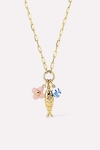Ana Luisa Flora Charm Necklace Charm Necklace