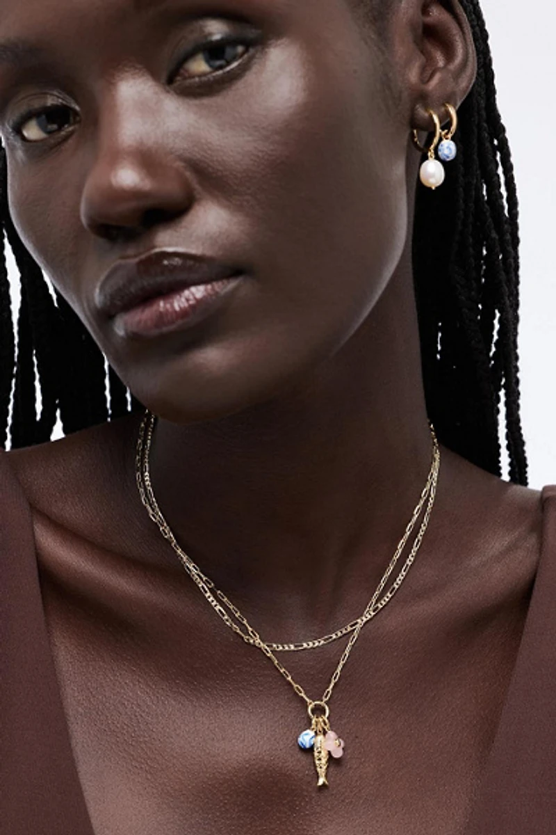 Ana Luisa Flora Charm Necklace Charm Necklace