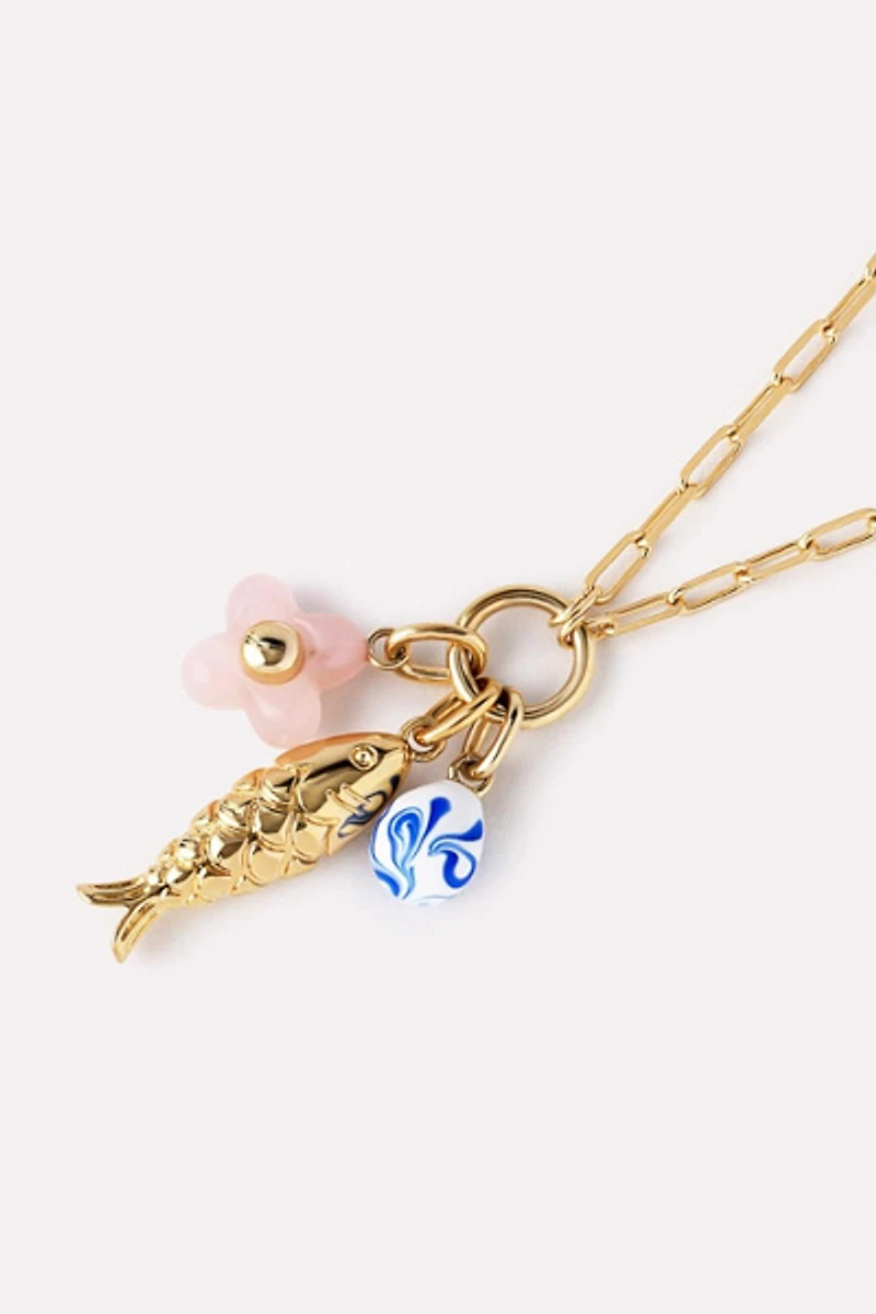 Ana Luisa Flora Charm Necklace Charm Necklace