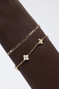 Ana Luisa Azura Mother of Pearl Gold Charm Bracelet