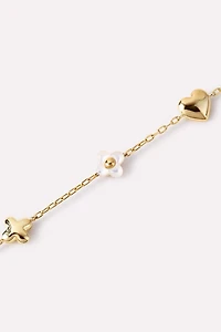 Ana Luisa Azura Mother of Pearl Gold Charm Bracelet