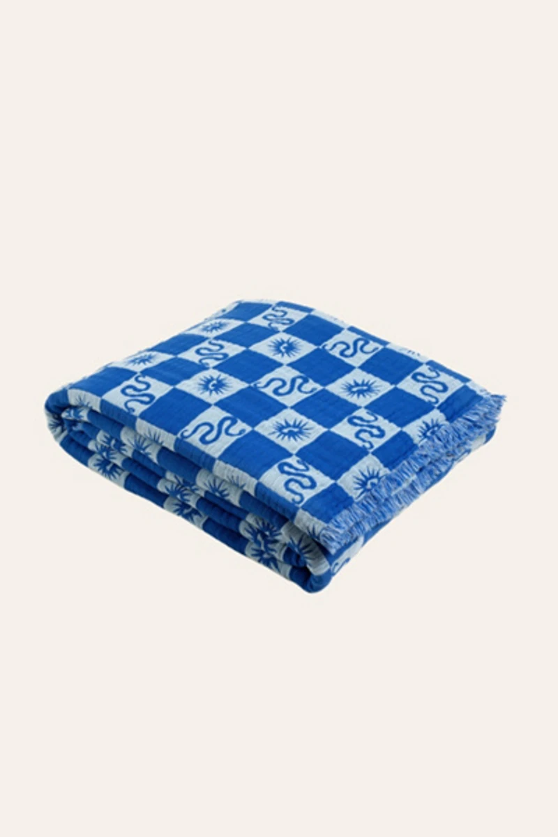 Zsa Zsu Costa Fringed Jacquard Cotton Bedspread