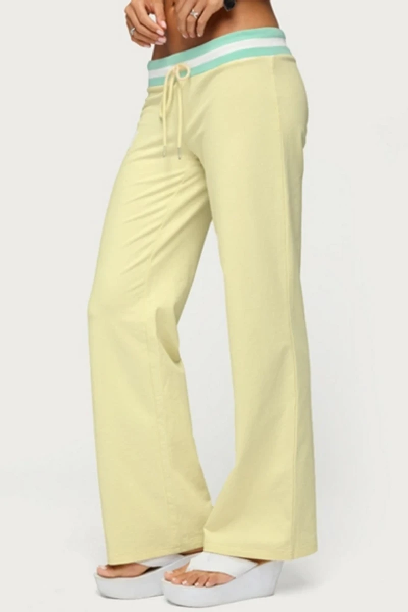 Edikted Clioh Contrast Waist Sweatpants