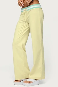 Edikted Clioh Contrast Waist Sweatpants