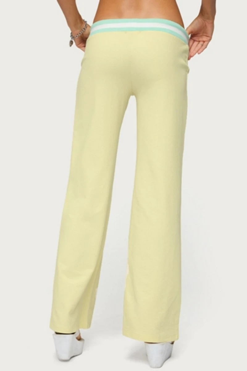 Edikted Clioh Contrast Waist Sweatpants