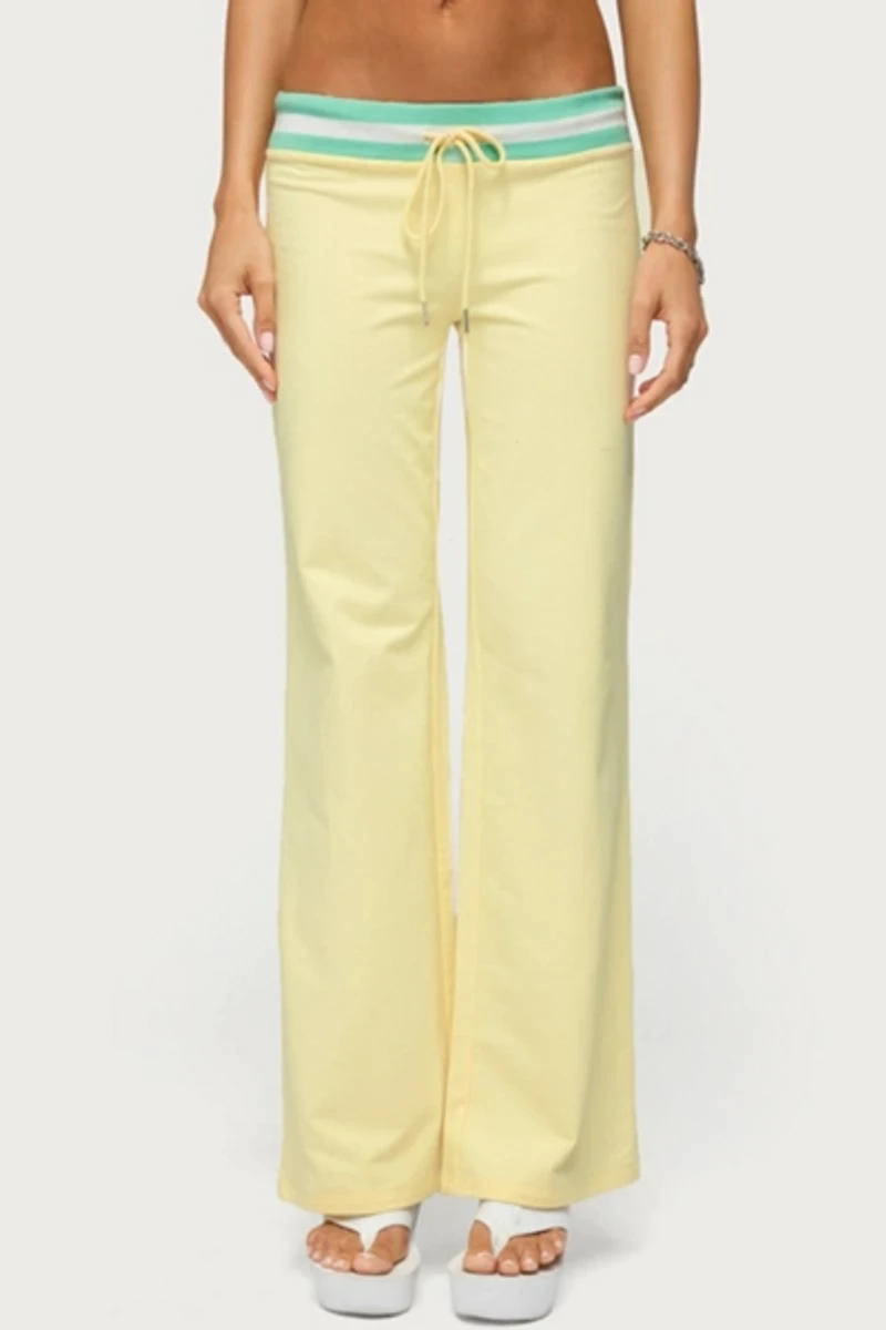 Edikted Clioh Contrast Waist Sweatpants