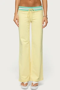 Edikted Clioh Contrast Waist Sweatpants