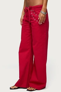 Edikted Kala Grommet Low Rise Baggy Jeans