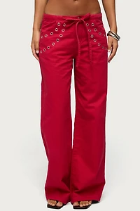 Edikted Kala Grommet Low Rise Baggy Jeans