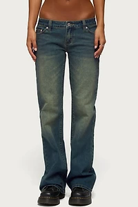 Edikted Moonie Low Rise Bootcut Jeans