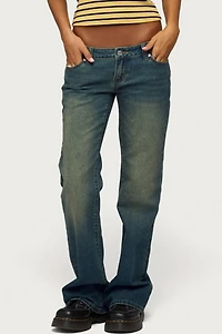 Edikted Moonie Low Rise Bootcut Jeans