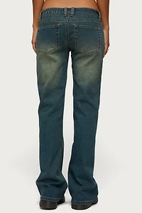 Edikted Moonie Low Rise Bootcut Jeans